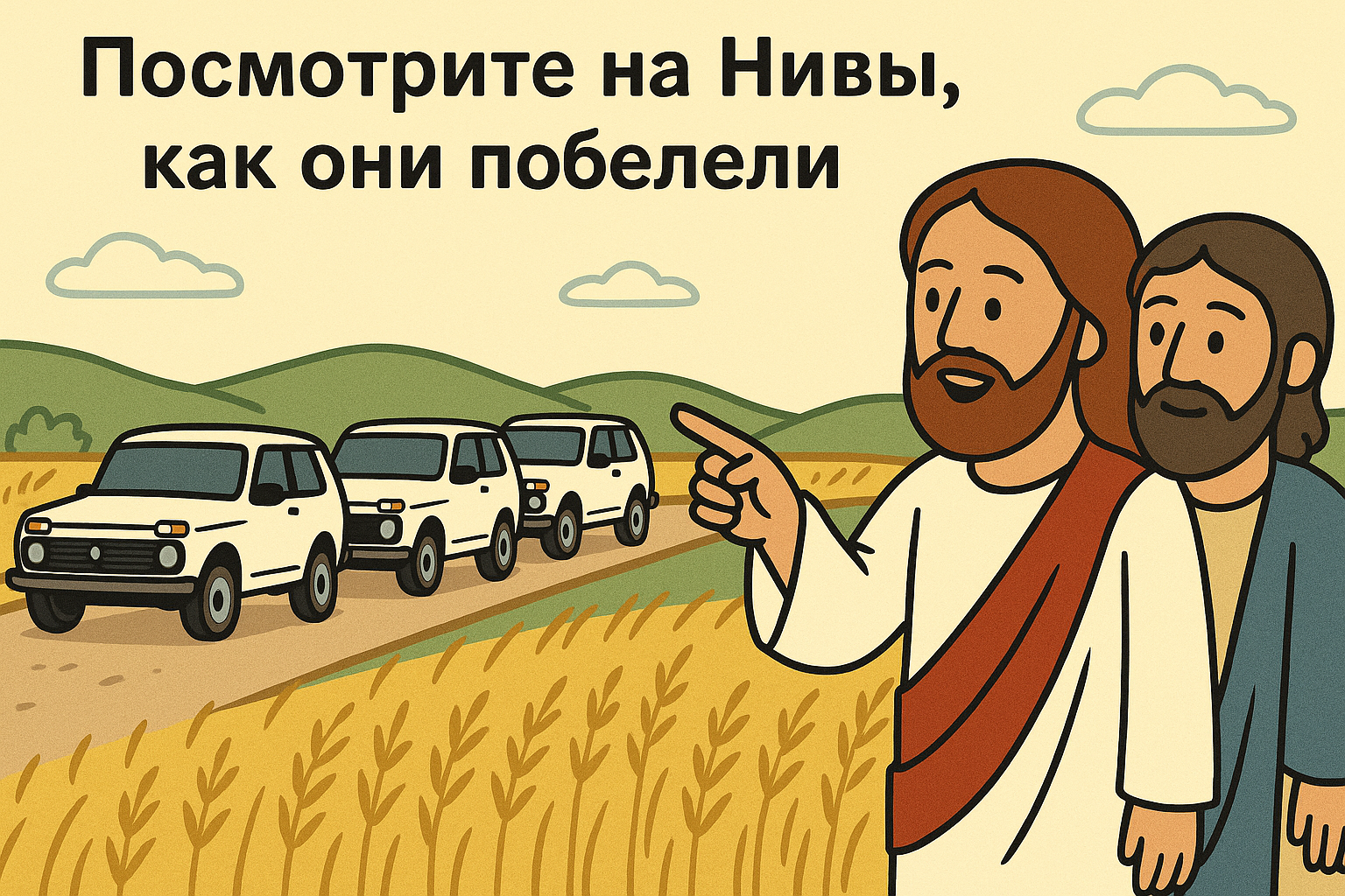 Нивы побелели